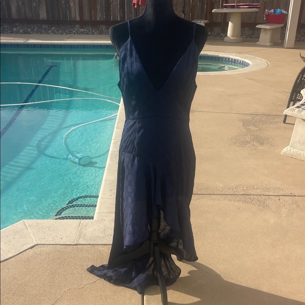 Fashion Nova Midnight Blue High Low Dress